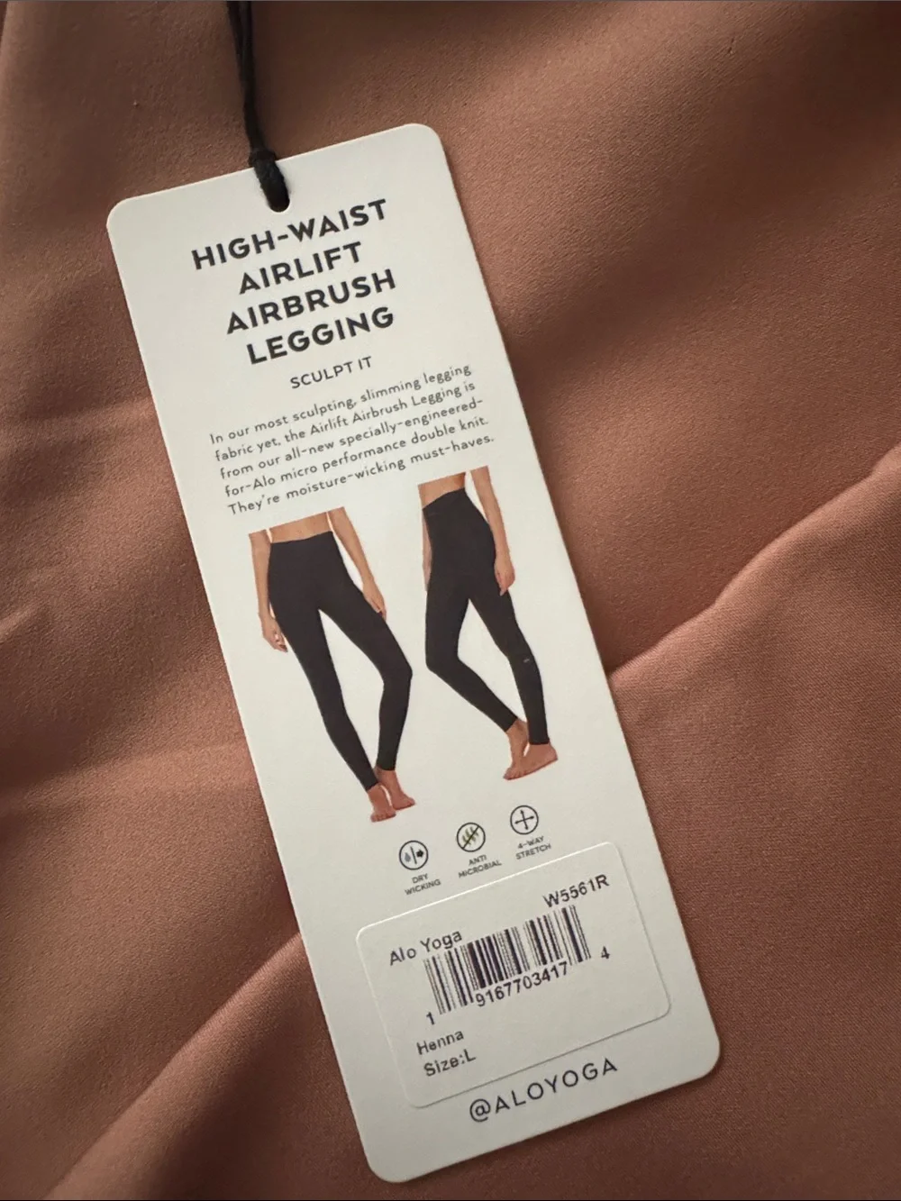 NWT Alo Yoga Airlift leggings in Henna